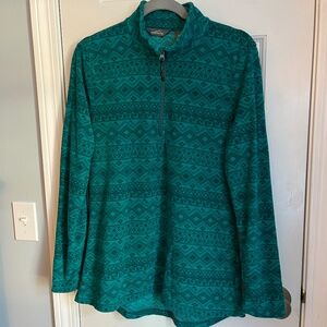 Eddie Bauer tribal print fleece pullover.  Size L